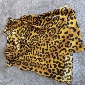 Adam Lippes Collective asymmetric wrap leopard top